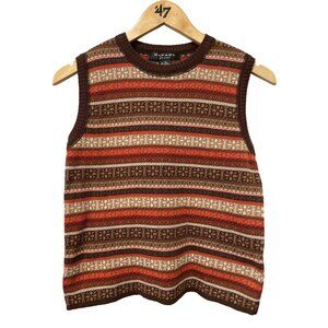 Vintage 80s Rafael Sport Knit Sweater Vest Size Medium Preppy Cozy Deadstock NEW